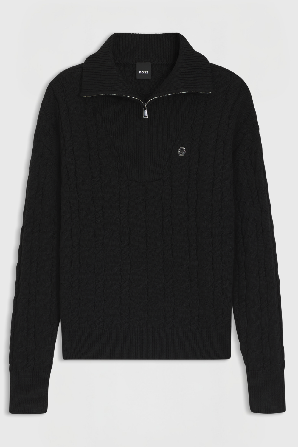 Boss Equestrian Ella Knit Zip Troyer Dames - Zwart
