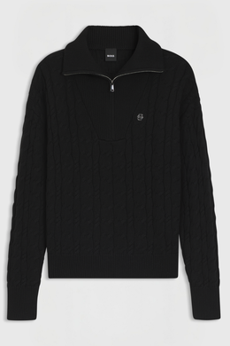 Boss Equestrian Ella Knit Zip Troyer Dames - Zwart