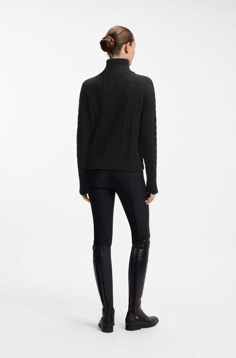 Boss Equestrian Ella Knit Zip Troyer Dames - Zwart
