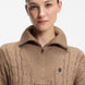 Boss Equestrian Ella Knit Zip Troyer Dames - Walnut