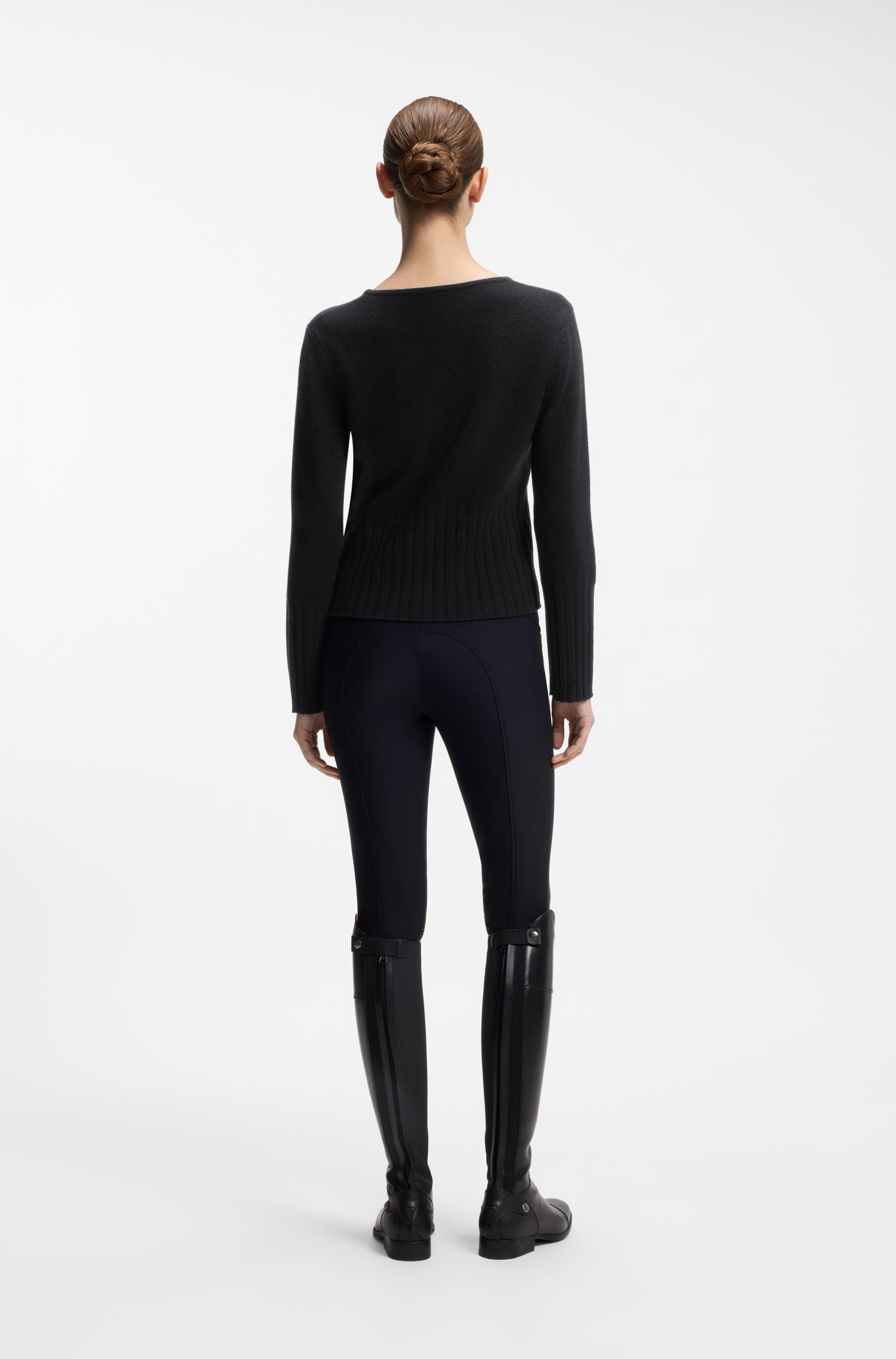 Boss Equestrian Erin Luxury Knit Trui Dames Zwart