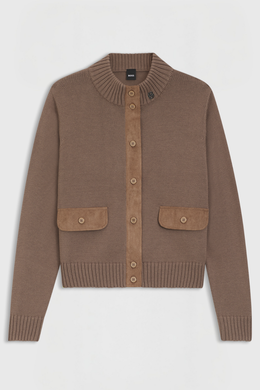 Boss Equestrian Elony Knitwear Cardigan Vest Dames Walnut