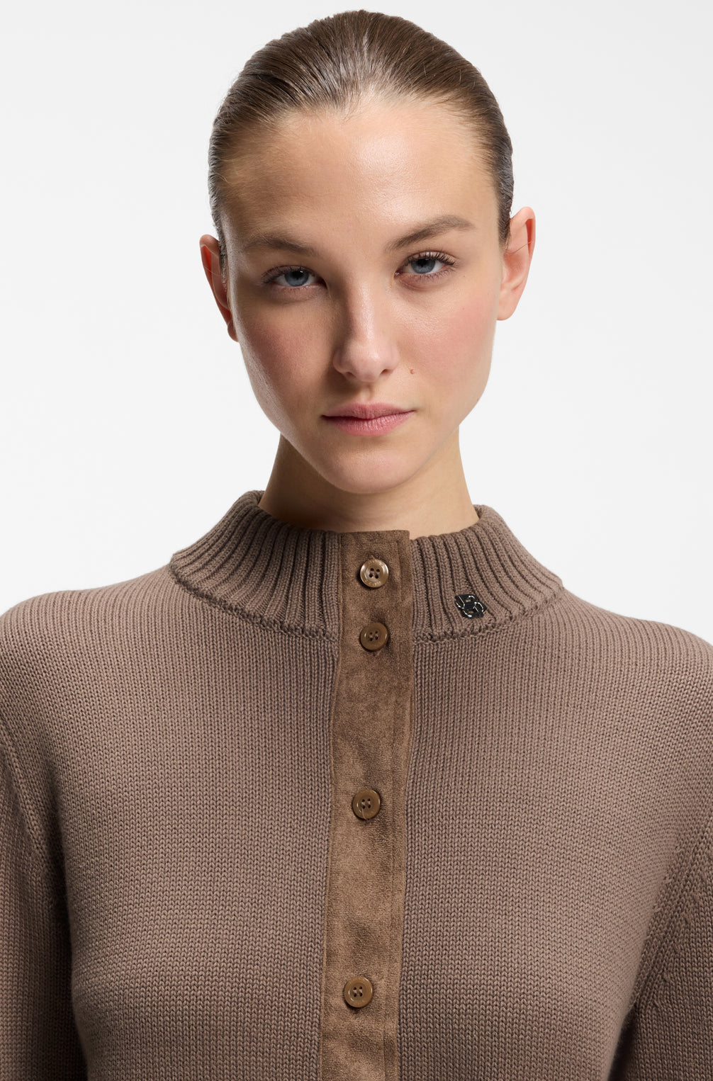 Boss Equestrian Elony Knitwear Cardigan Vest Dames Walnut