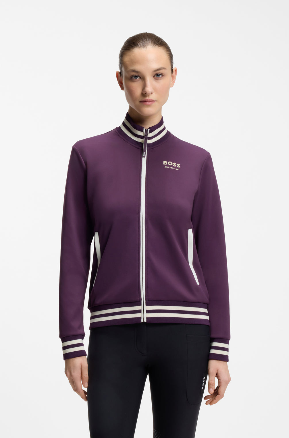 Boss Equestrian Ava Function Cardigan Vest Dames Deep Purple