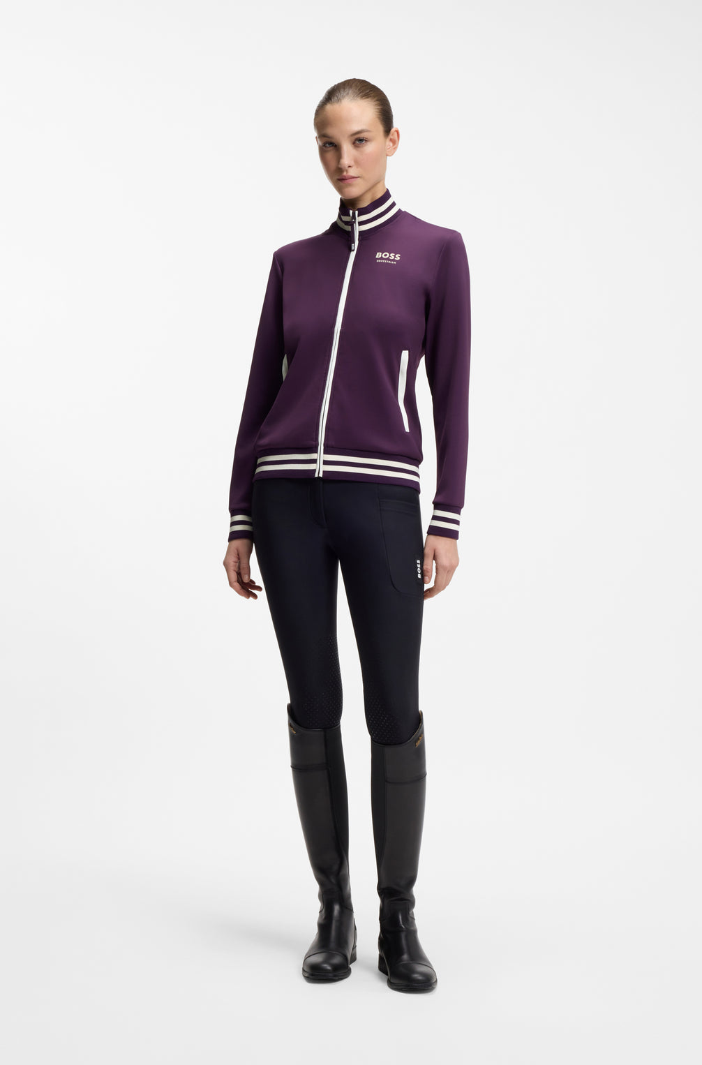 Boss Equestrian Ava Function Cardigan Vest Dames Deep Purple