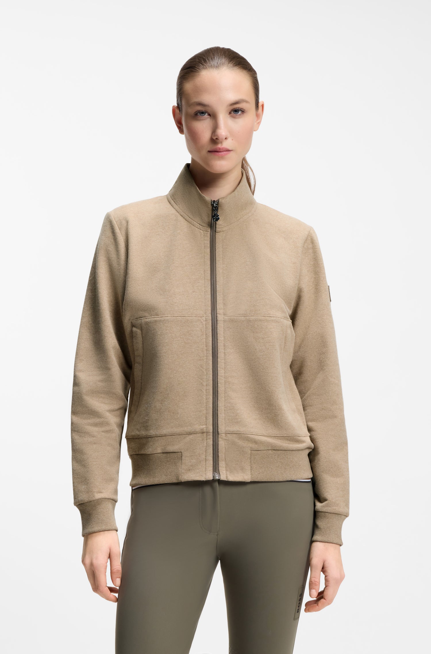 Boss Equestrian Ally Training Sweater Cardigan Dames Walnut