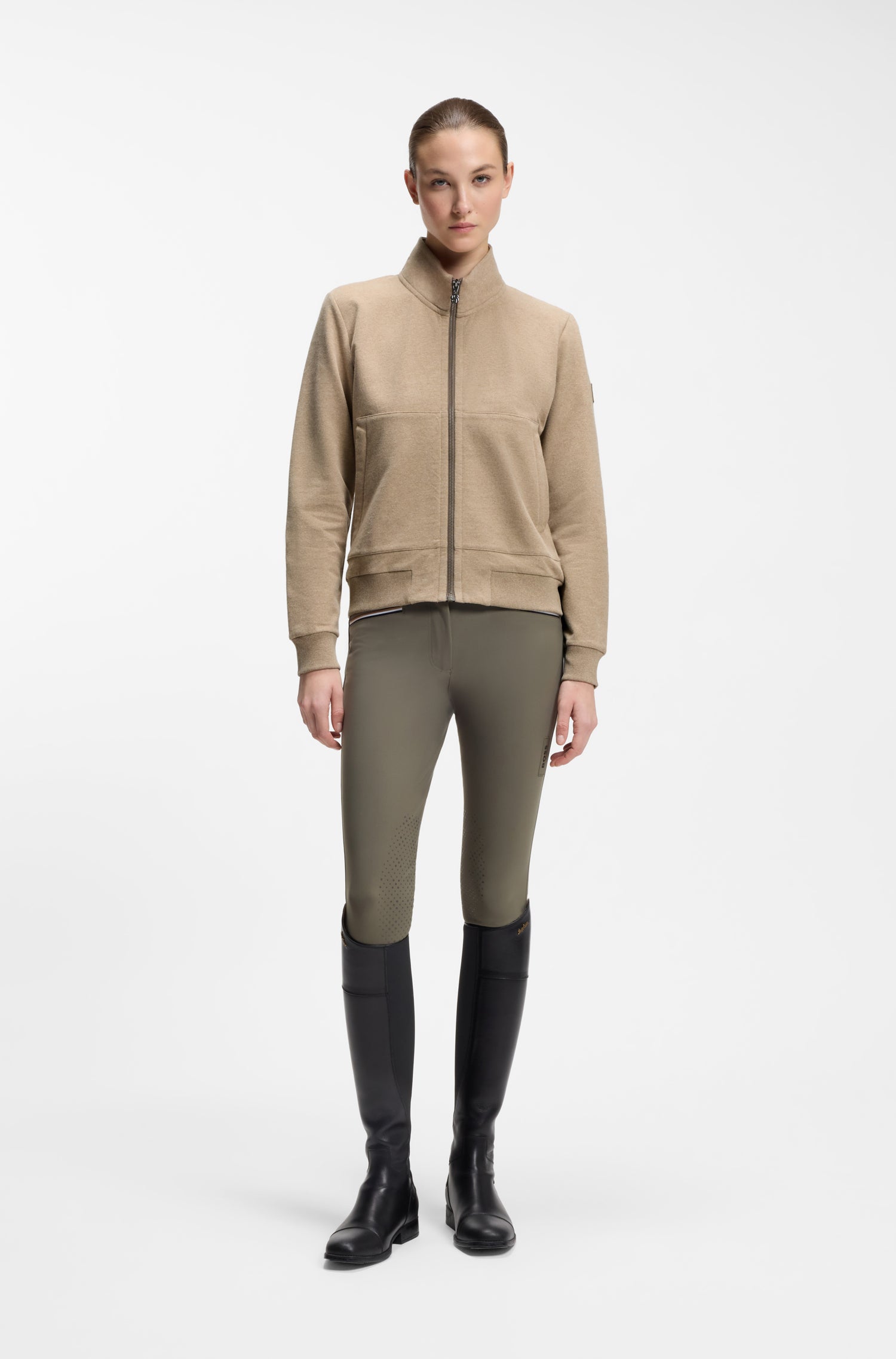 Boss Equestrian Ally Training Sweater Cardigan Dames Walnut