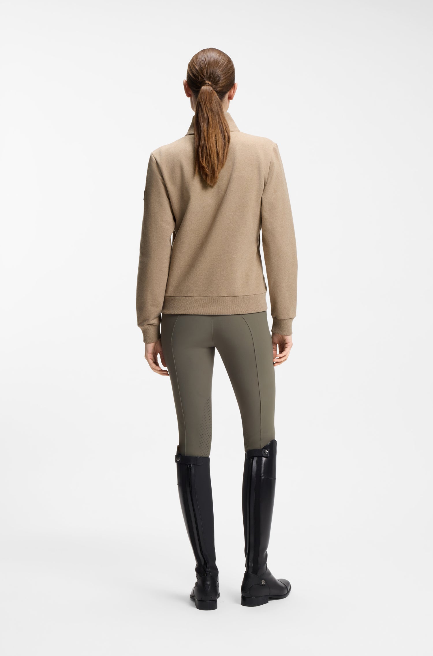 Boss Equestrian Ally Training Sweater Cardigan Dames Walnut