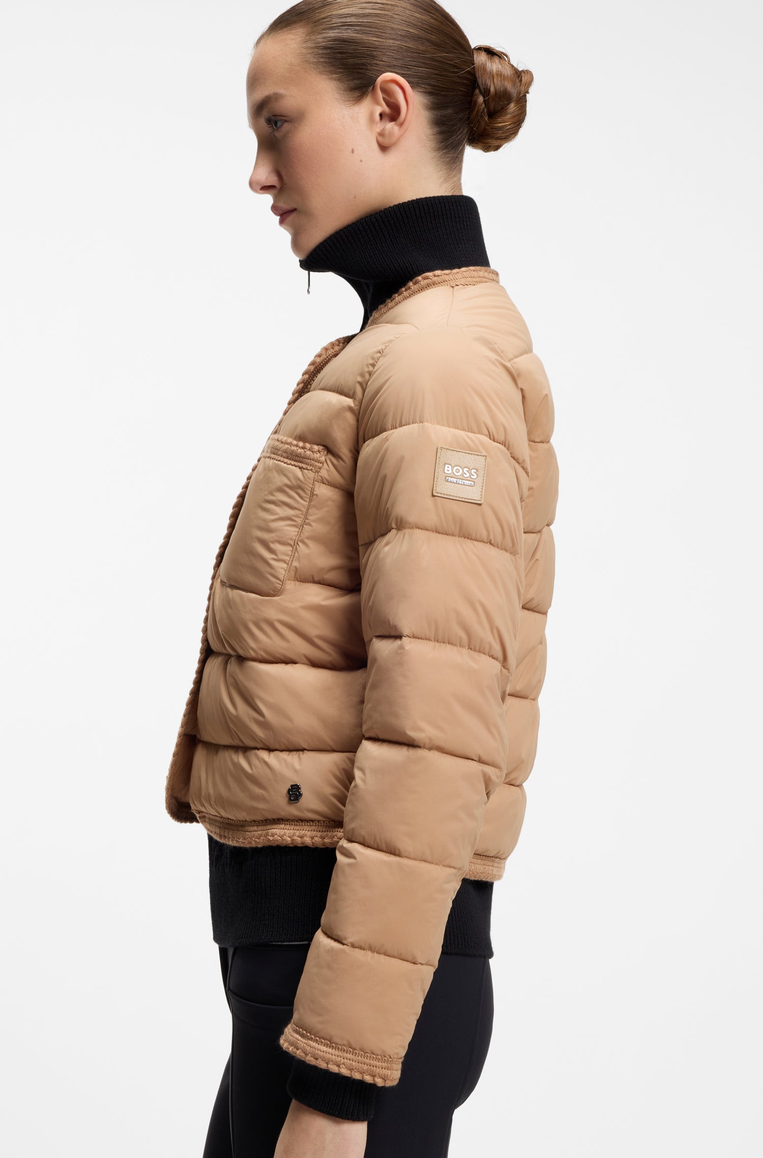 Boss Equestrian Nora Petite Puffer Jas Dames Camel