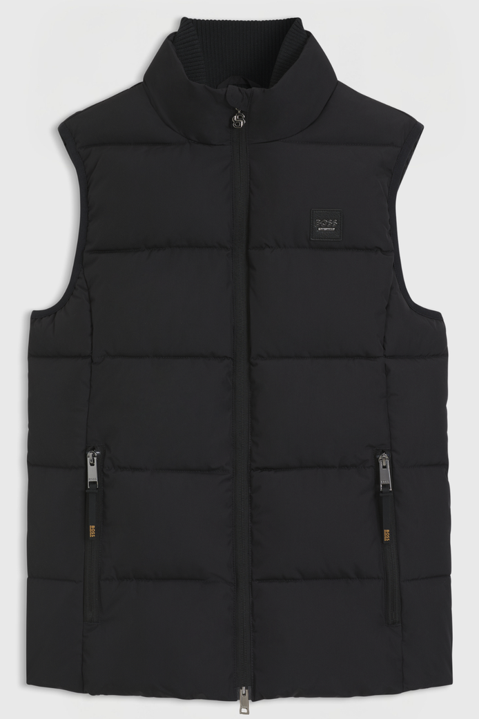Boss Equestrian Viola Knitted Puffer Bodywarmer Dames Zwart