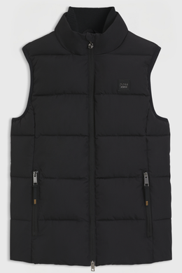 Boss Equestrian Viola Knitted Puffer Bodywarmer Dames Zwart