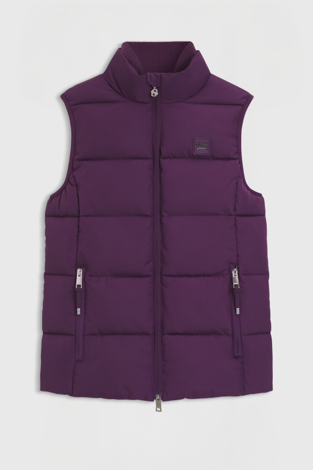 Boss Equestrian Viola Knitted Puffer Bodywarmer Dames Deep Purple