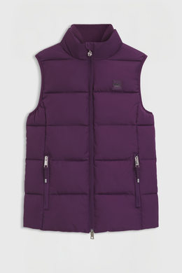 Boss Equestrian Viola Knitted Puffer Bodywarmer Dames Deep Purple