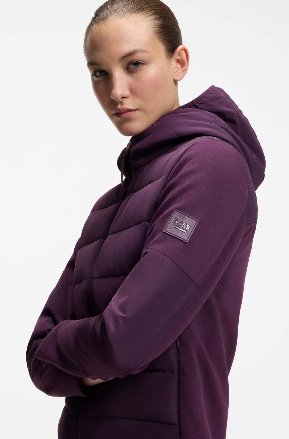 Boss Equestrian Jessy Hybrid Puffer Jas Dames Deep Purple