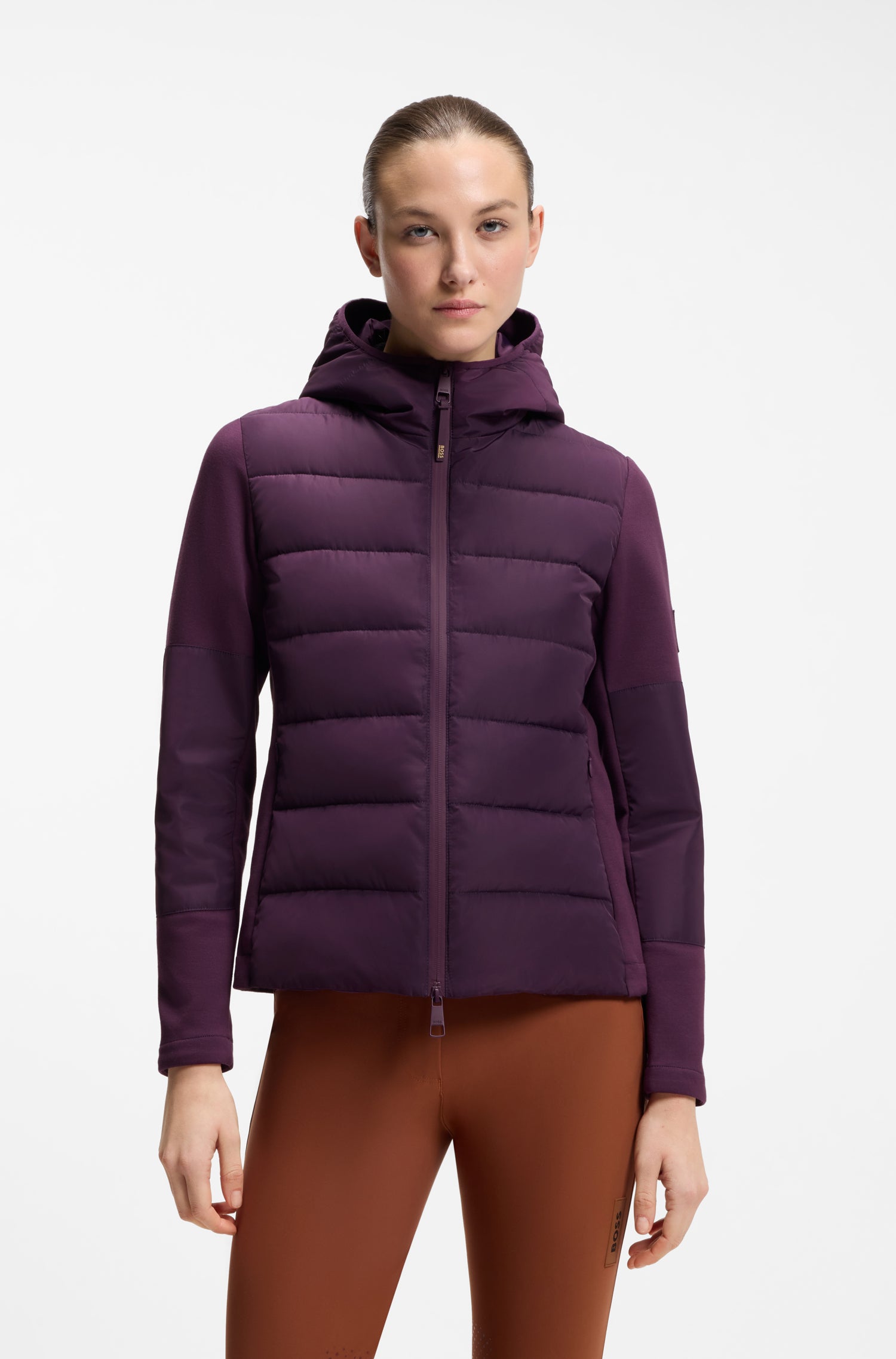 Boss Equestrian Jessy Hybrid Puffer Jas Dames Deep Purple