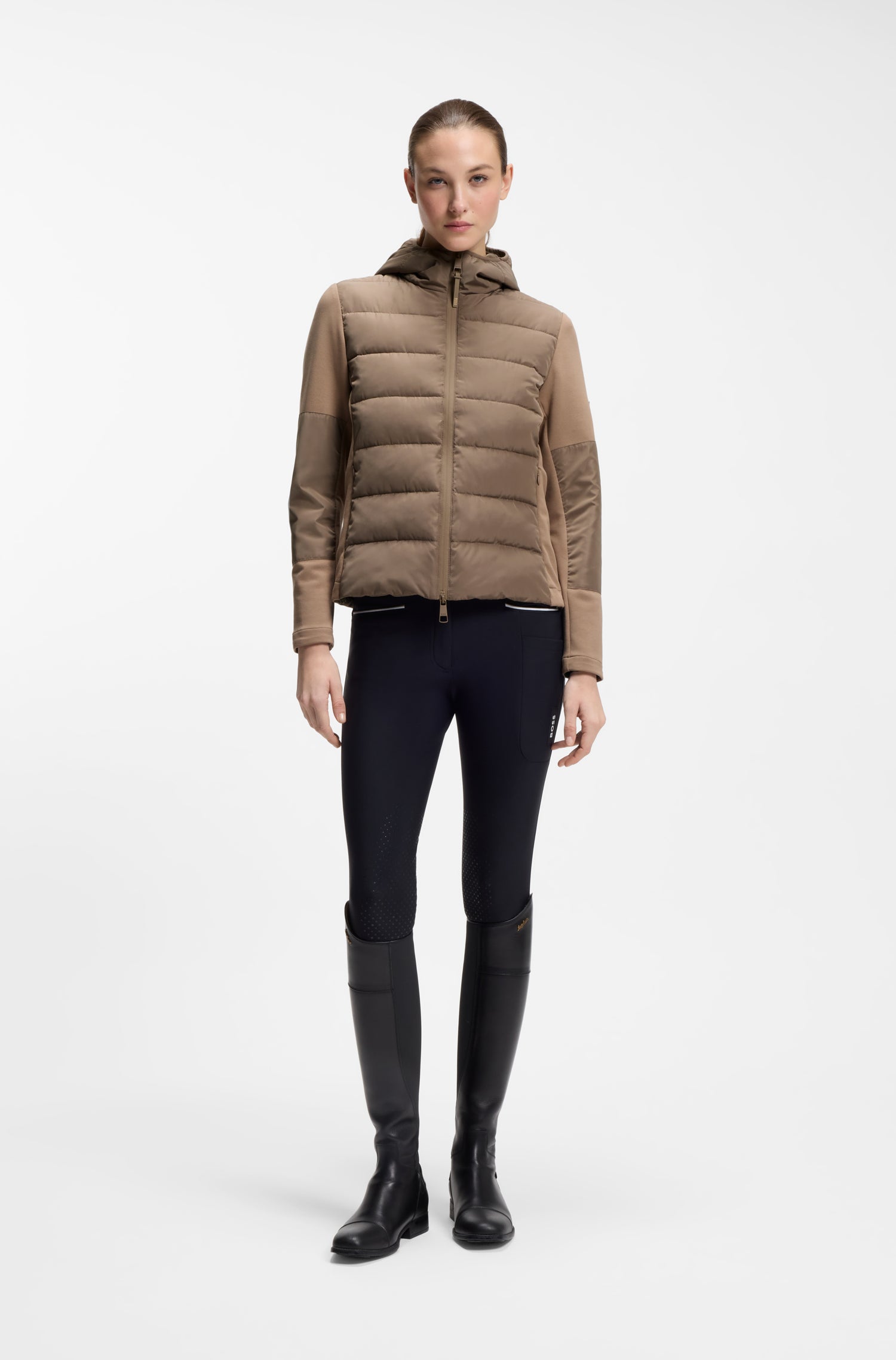 Boss Equestrian Jessy Hybrid Puffer Jas Dames Walnut