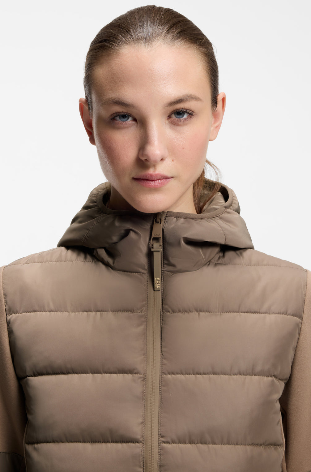 Boss Equestrian Jessy Hybrid Puffer Jas Dames Walnut
