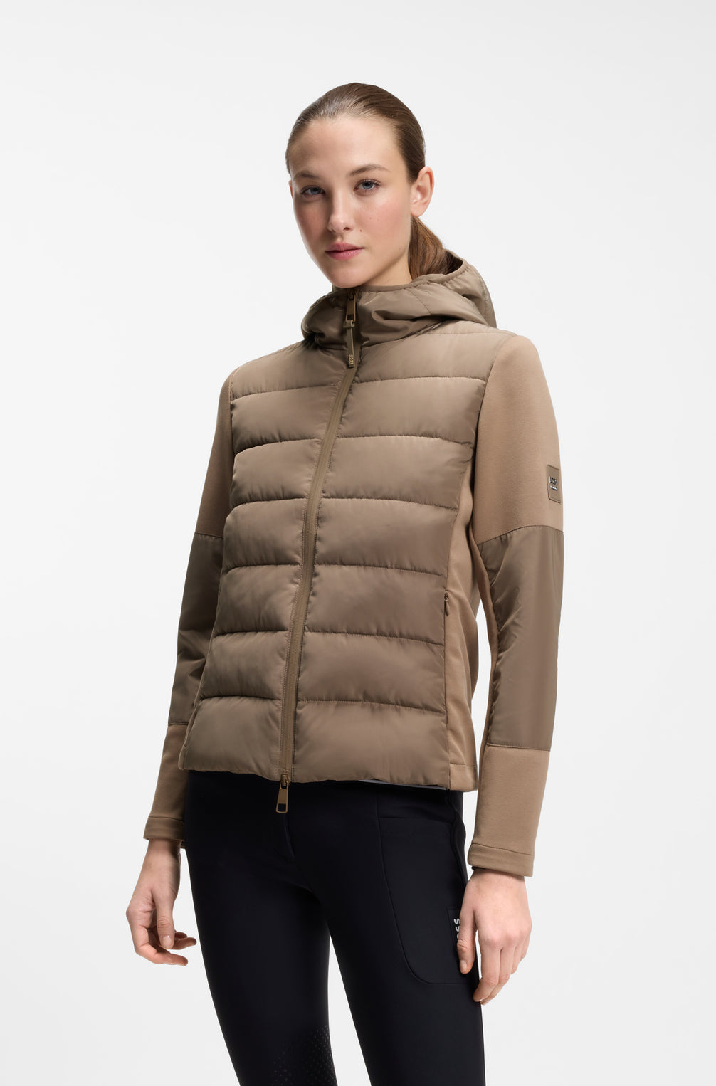 Boss Equestrian Jessy Hybrid Puffer Jas Dames Walnut