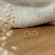 Equestrian Jewelry oorbellen Moly: sobere hoefijzer-oorknopjes zonder steentjes, in zilver of goud