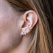 Equestrian Jewelry oorbellen Popy: hoefijzer-oorknopjes met losse strass-steentjes, in zilver of goud