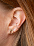 Equestrian Jewelry oorbellen Cary: kleine, eenvoudige hoefijzer-oorknopjes in zilver of goud