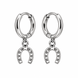 Equestrian Jewelry creolen Lili met klein hoefijzertje als hanger, in zilver en goud