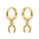 Equestrian Jewelry creolen Lili met klein hoefijzertje als hanger, in zilver en goud