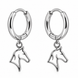 Equestrian Jewelry creolen Spirit met fijne grafische hanger in de vorm van een paardenhoofd, in zilver en goud