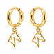 Equestrian Jewelry creolen Spirit met fijne grafische hanger in de vorm van een paardenhoofd, in zilver en goud
