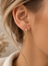 Equestrian Jewelry creolen Lili met klein hoefijzertje als hanger, in zilver en goud