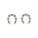 Equestrian Jewelry oorbellen Moly: sobere hoefijzer-oorknopjes zonder steentjes, in zilver of goud