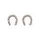Equestrian Jewelry oorbellen Popy: hoefijzer-oorknopjes met losse strass-steentjes, in zilver of goud