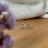 Equestrian Jewelry oorbellen Popy: hoefijzer-oorknopjes met losse strass-steentjes, in zilver of goud