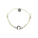 Equestrian Jewelry armband Lola: klein hoefijzer met strass-steentjes op een gekleurd koordje, in goud of zilver