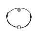 Equestrian Jewelry armband Lola: klein hoefijzer met strass-steentjes op een gekleurd koordje, in goud of zilver
