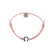 Equestrian Jewelry armband Lola: klein hoefijzer met strass-steentjes op een gekleurd koordje, in goud of zilver