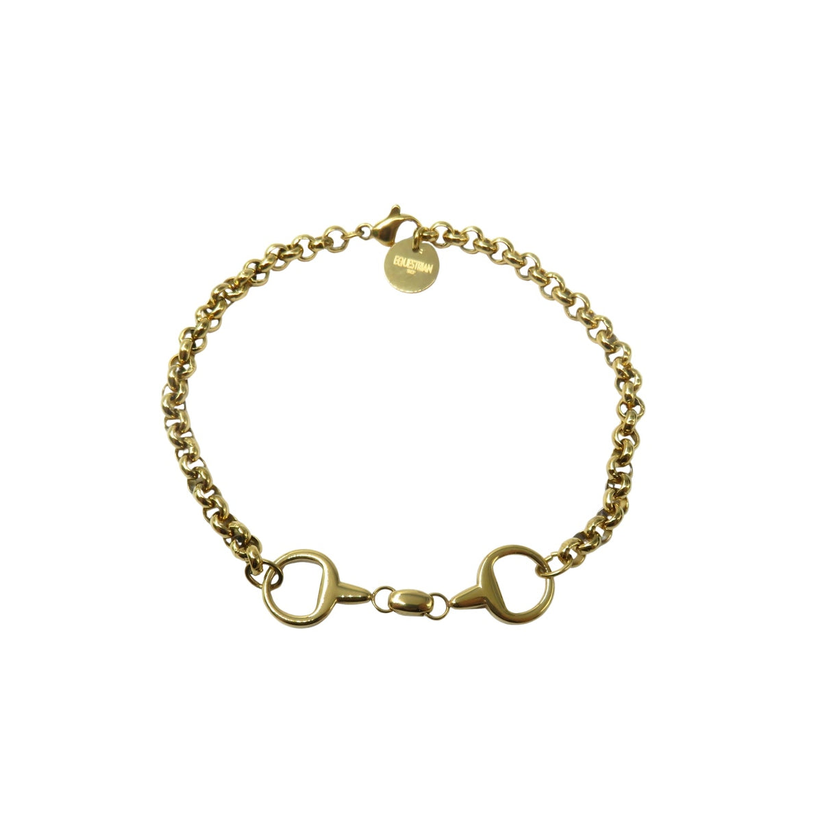 Equestrian Jewelry armband Twice: schakelketting met grove schakels en een dubbel gebroken bit