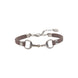 Equestrian Jewelry armband Lilo: bandje in suède-look met een bit in goud of zilver