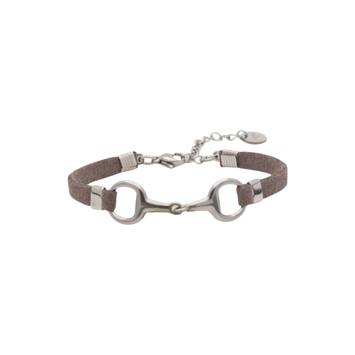 Equestrian Jewelry armband Lilo: bandje in suède-look met een bit in goud of zilver