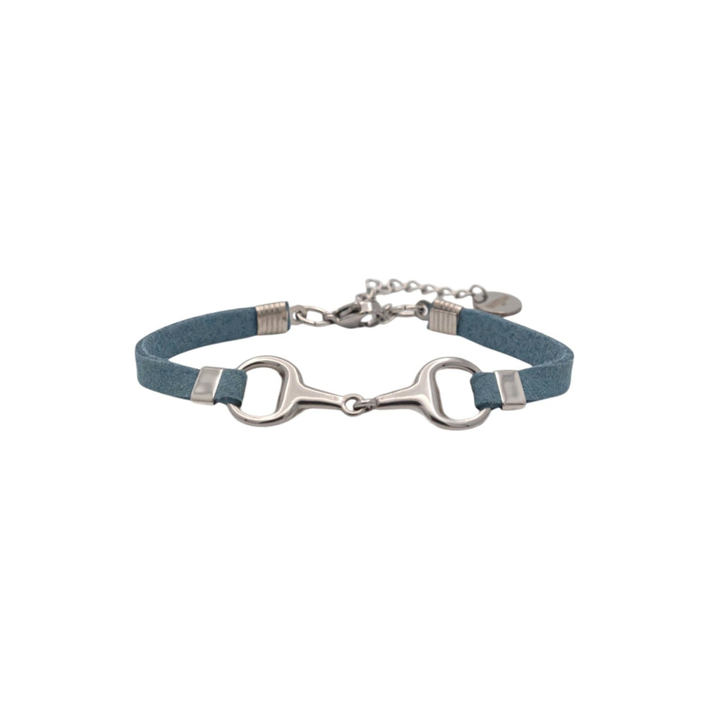 Equestrian Jewelry armband Lilo: bandje in suède-look met een bit in goud of zilver