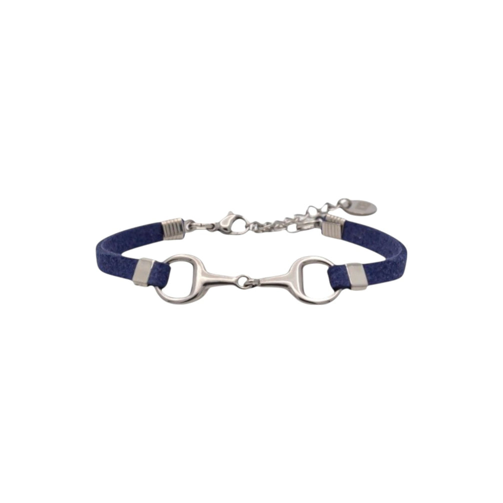 Equestrian Jewelry armband Lilo: bandje in suède-look met een bit in goud of zilver