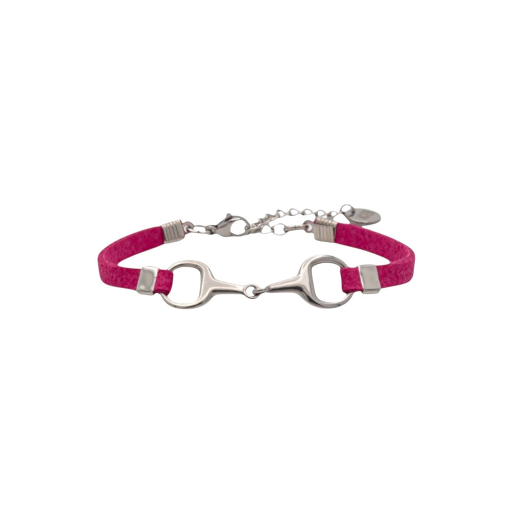 Equestrian Jewelry armband Lilo: bandje in suède-look met een bit in goud of zilver