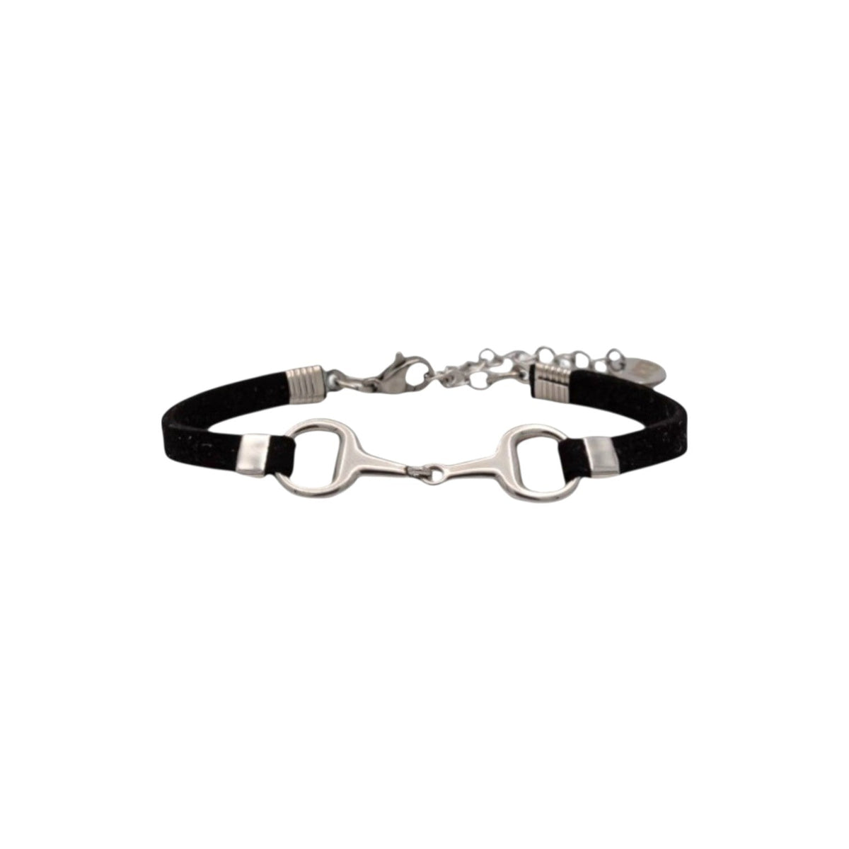 Equestrian Jewelry armband Lilo: bandje in suède-look met een bit in goud of zilver