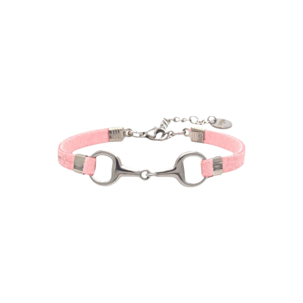 Equestrian Jewelry armband Lilo: bandje in suède-look met een bit in goud of zilver
