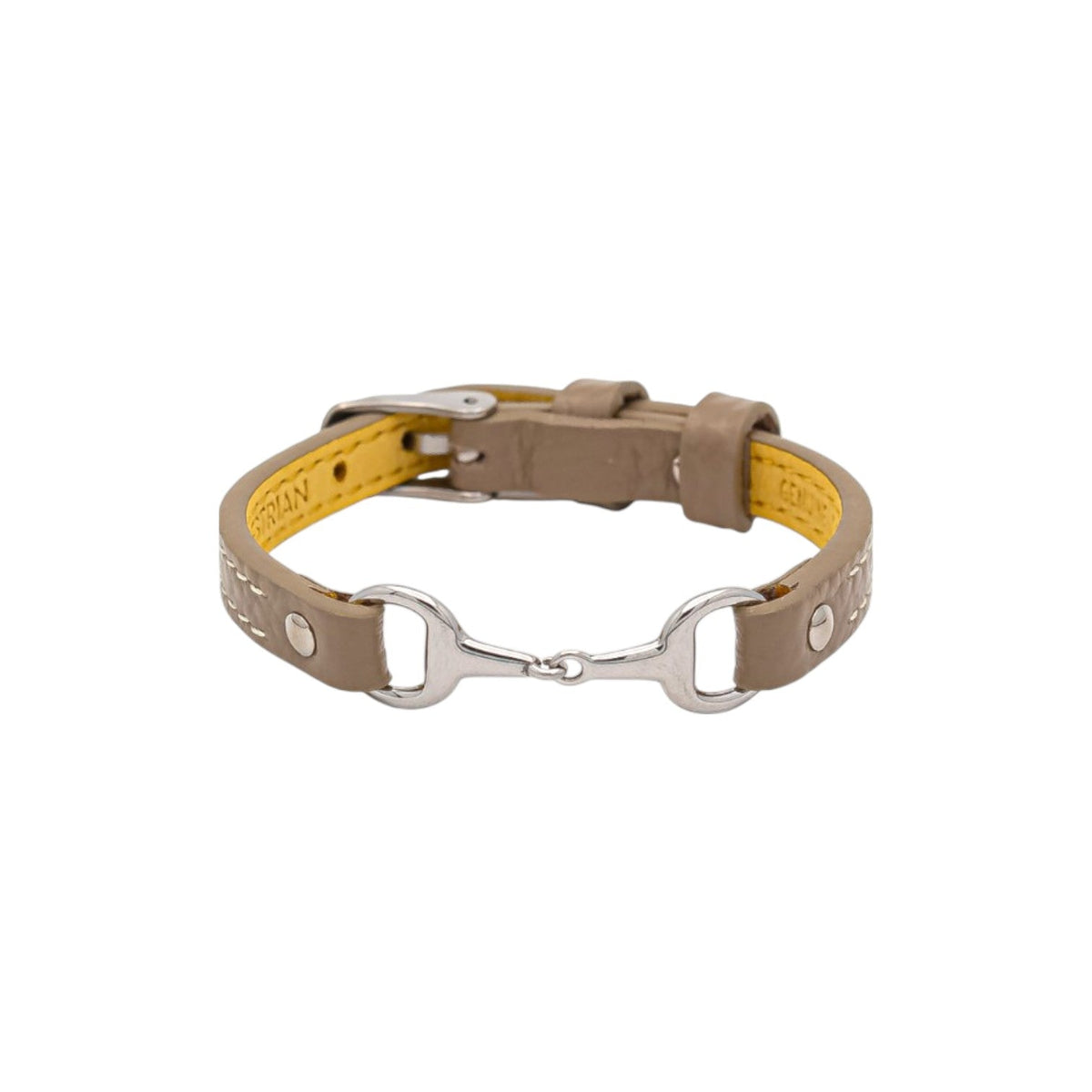 Equestrian Jewelry leren armband Fano met bit in zilver of goud, in verschillende leerkleuren