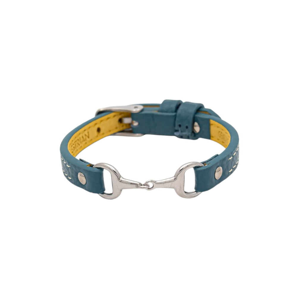 Equestrian Jewelry leren armband Fano met bit in zilver of goud, in verschillende leerkleuren