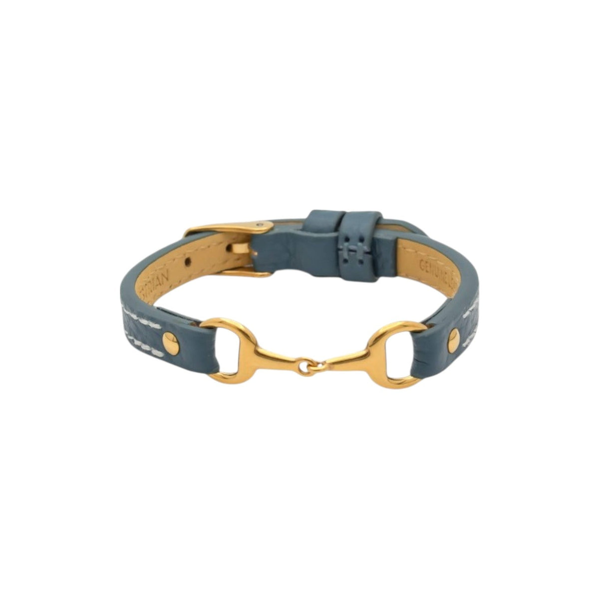 Equestrian Jewelry leren armband Fano met bit in zilver of goud, in verschillende leerkleuren