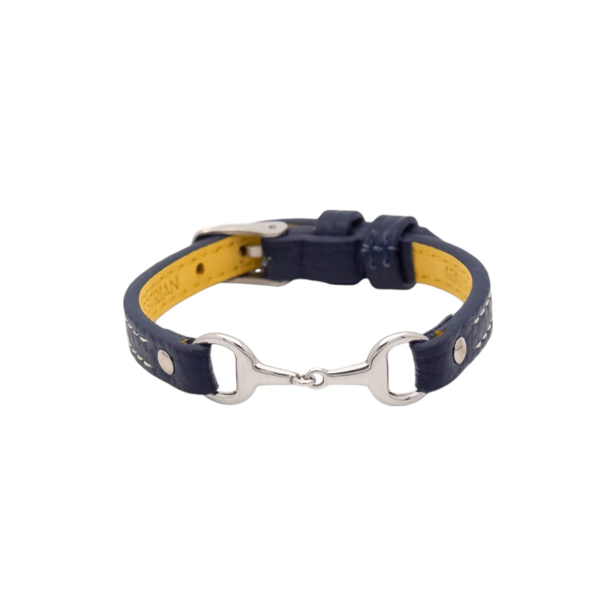 Equestrian Jewelry leren armband Fano met bit in zilver of goud, in verschillende leerkleuren