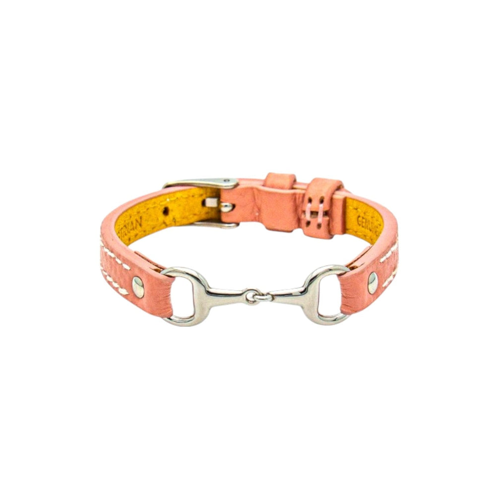 Equestrian Jewelry leren armband Fano met bit in zilver of goud, in verschillende leerkleuren