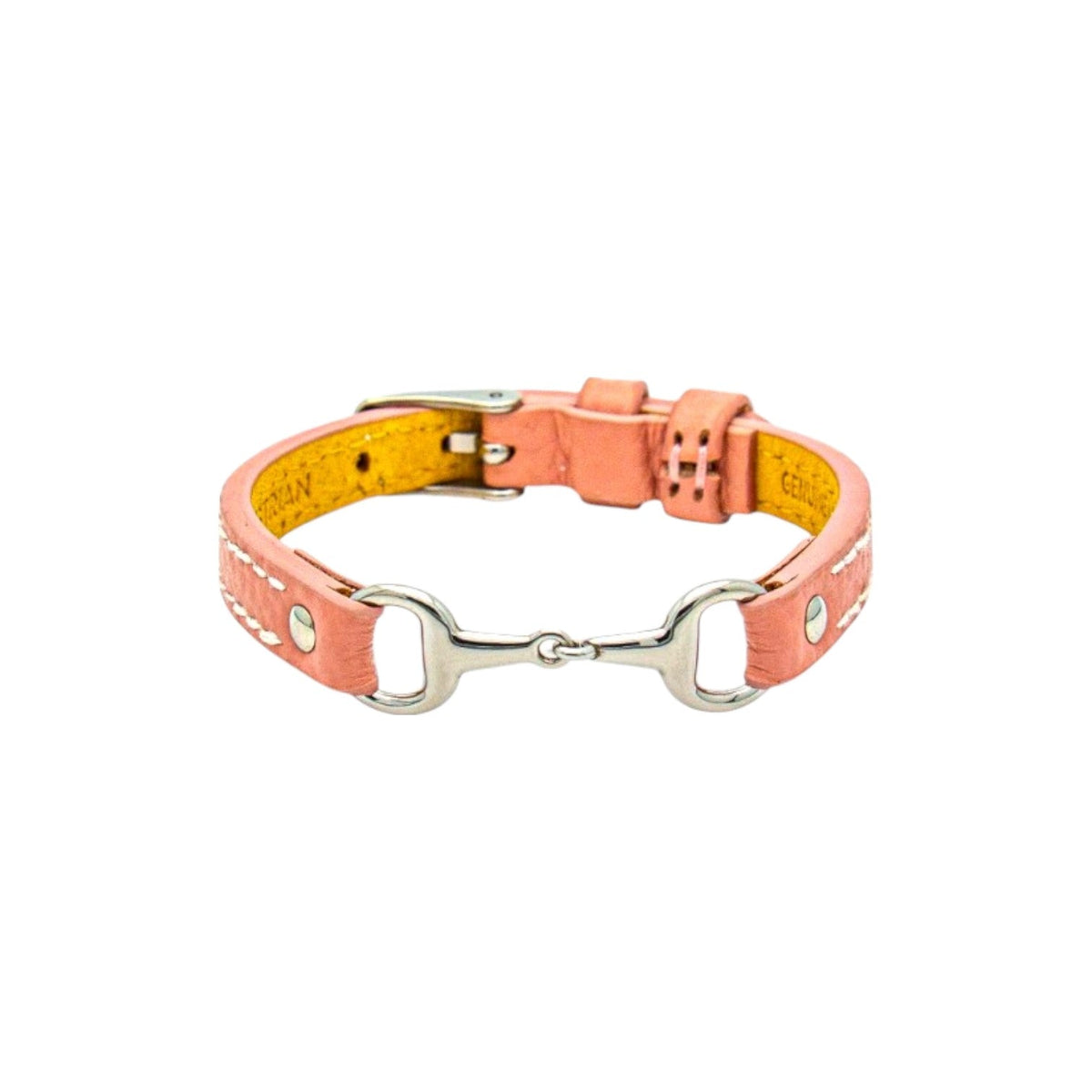 Equestrian Jewelry leren armband Fano met bit in zilver of goud, in verschillende leerkleuren